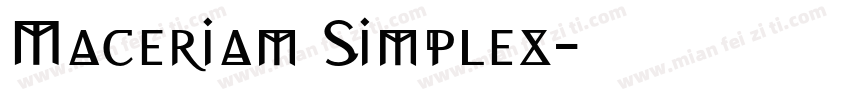 Maceriam Simplex字体转换